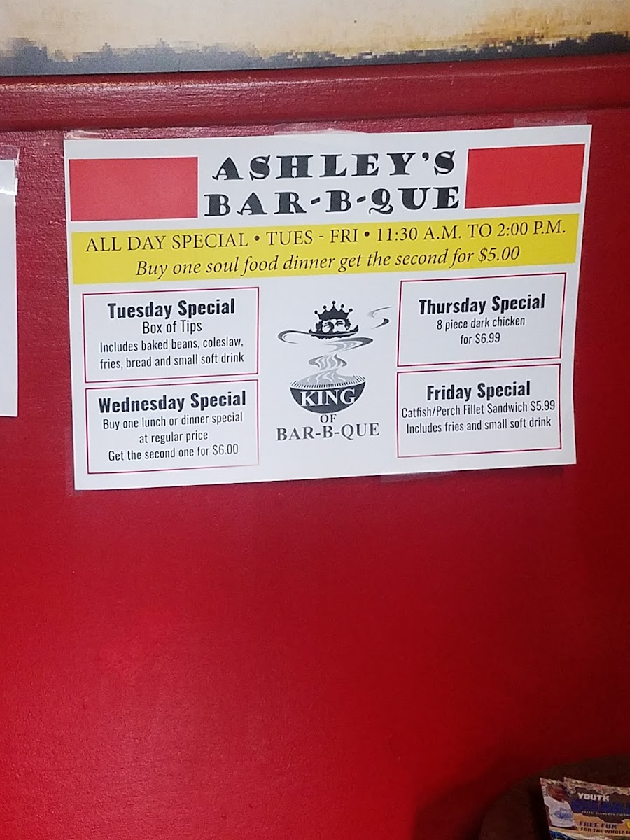 Menu Ashley's Bar-B-Que-2