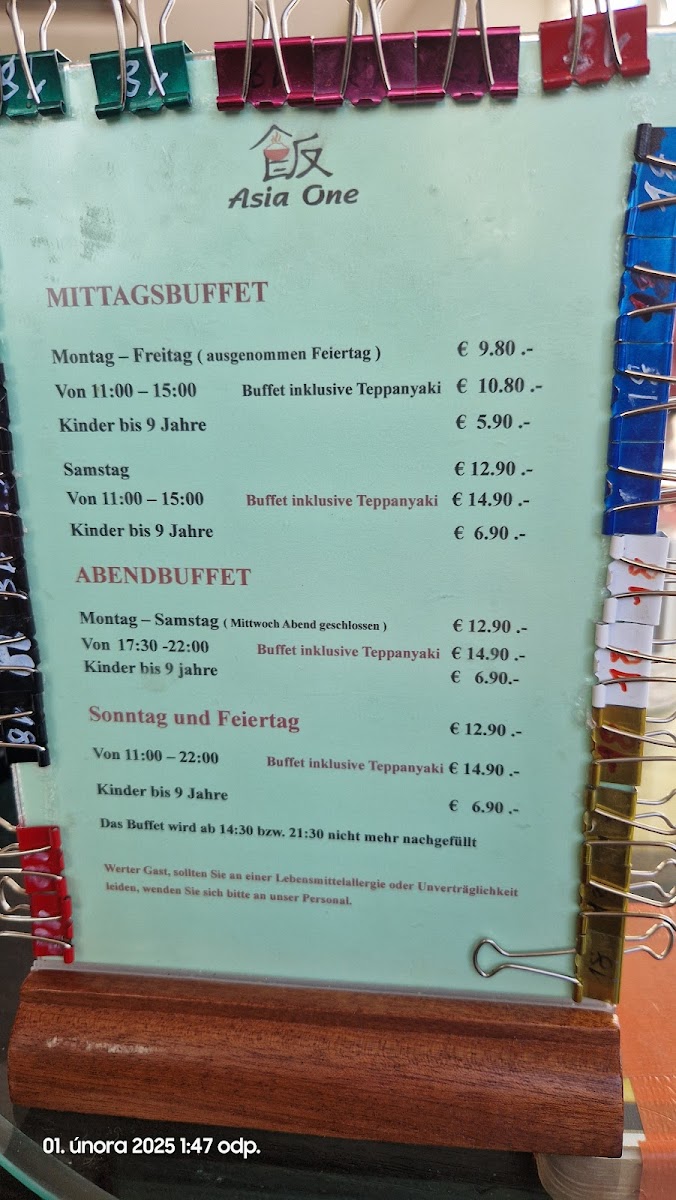 Menu Asia One-1