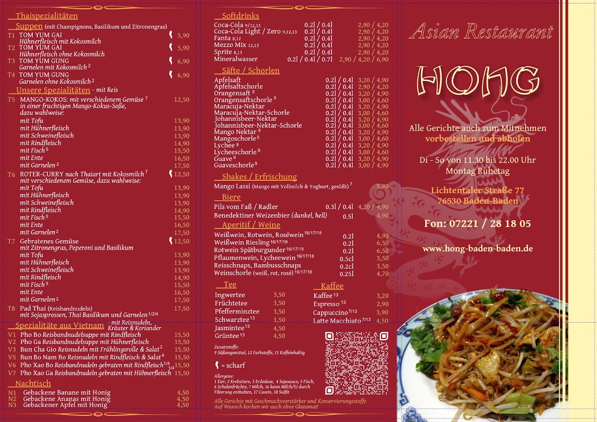 Menu Asia Restaurant Hong-1
