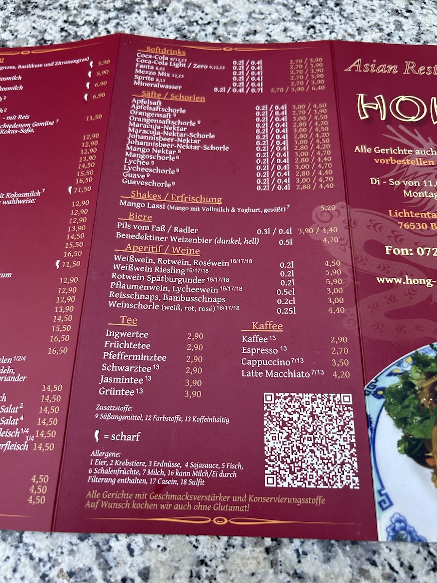 Menu Asia Restaurant Hong-9