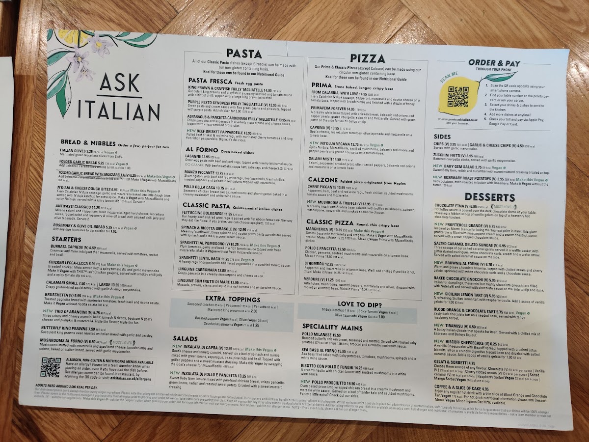 Menu Ask Italian - Horsham-3