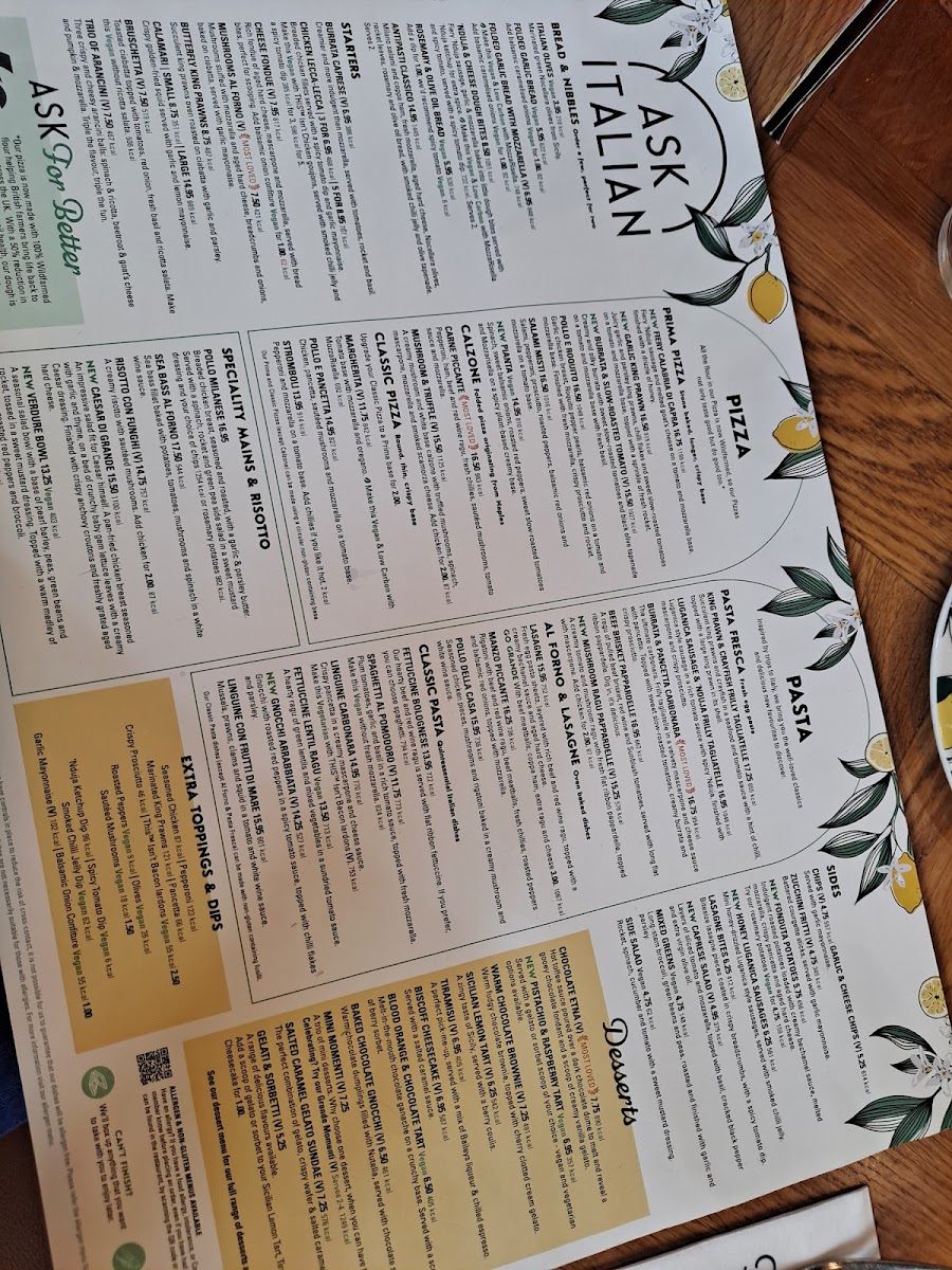Menu Ask Italian - Horsham-8