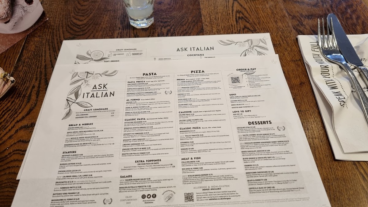 Menu Ask Italian - Horsham-9