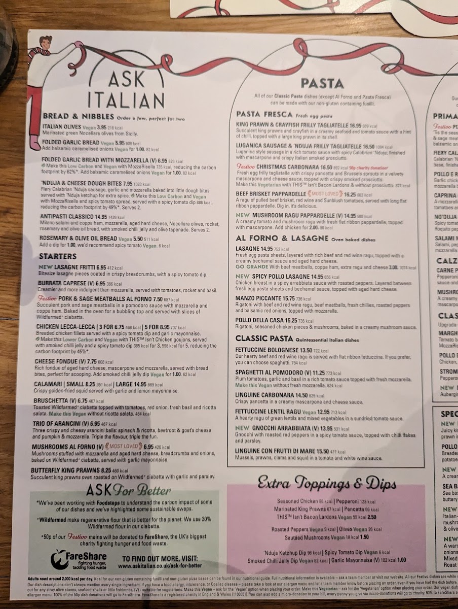 Menu Ask Italian - Hull-1
