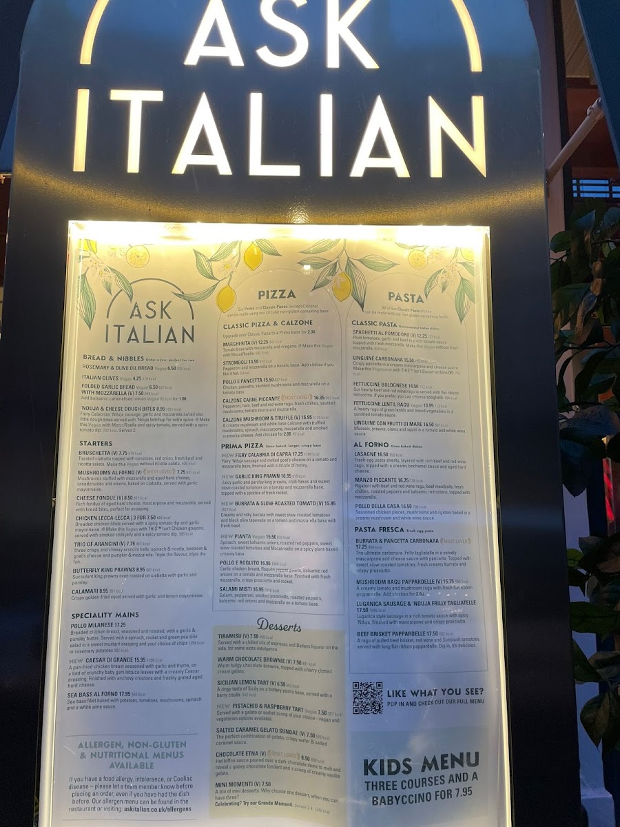 Menu Ask Italian - Spring Street-10