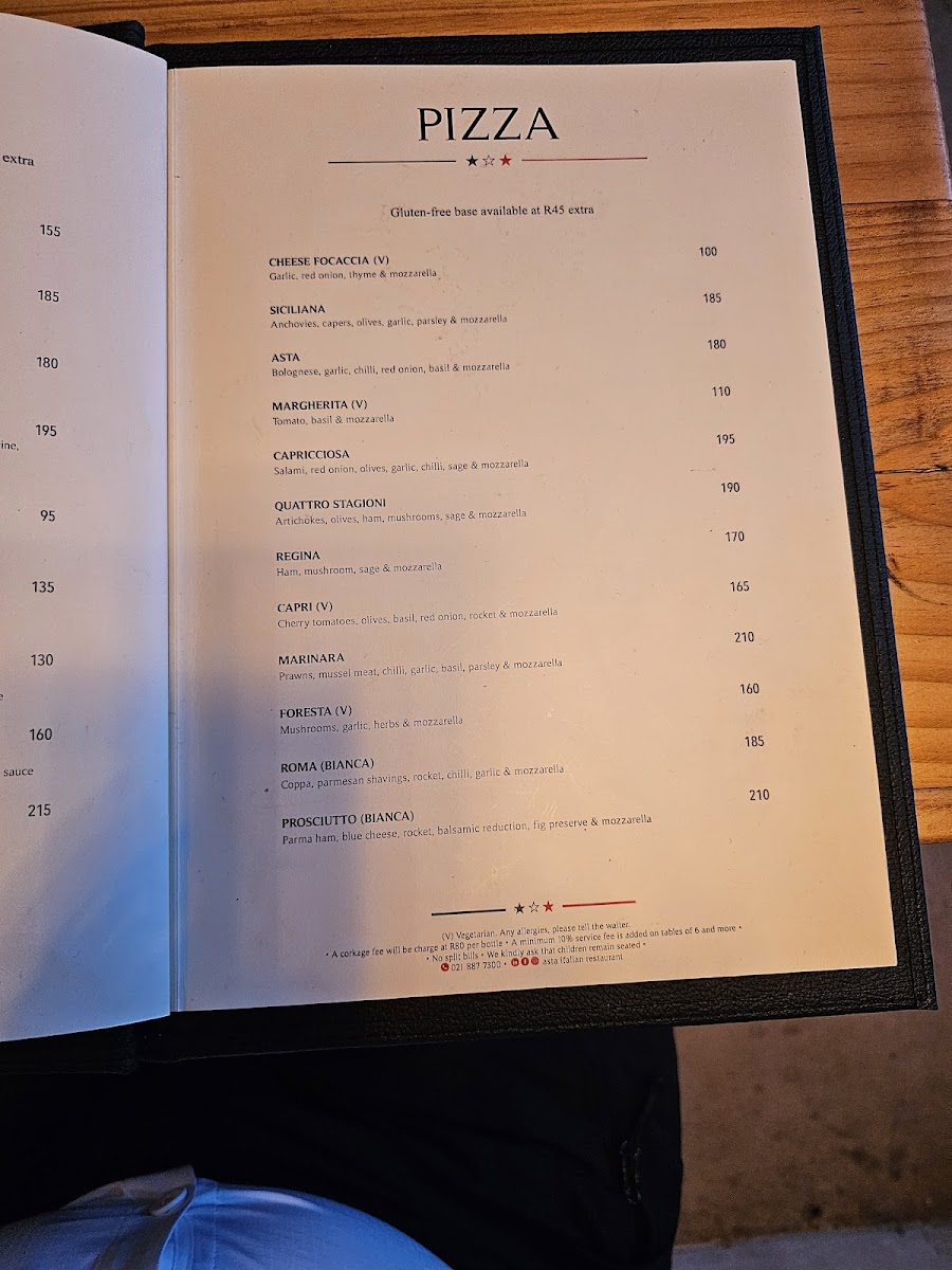 Menu Asta Italian Restaurant-10