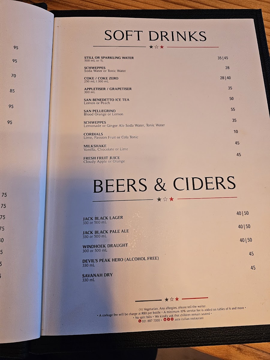 Menu Asta Italian Restaurant-6