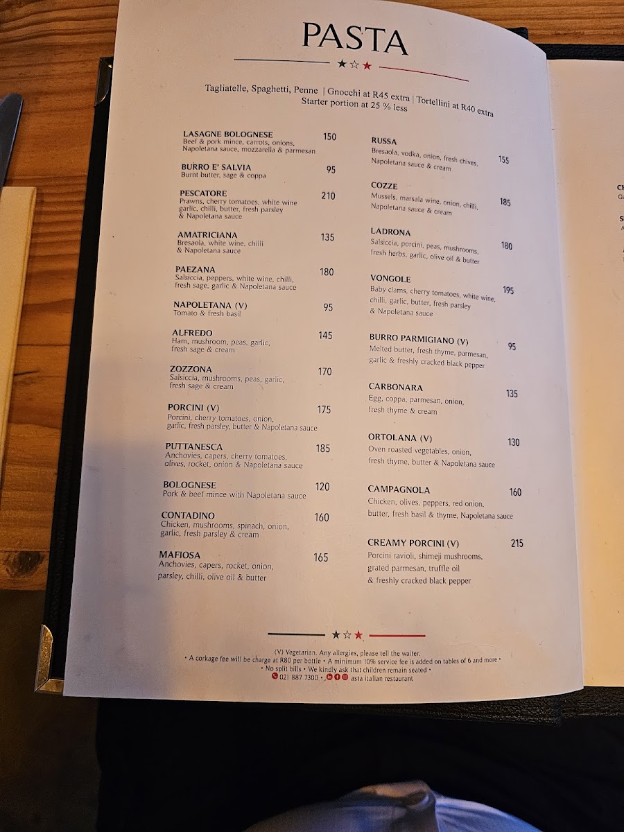 Menu Asta Italian Restaurant-7