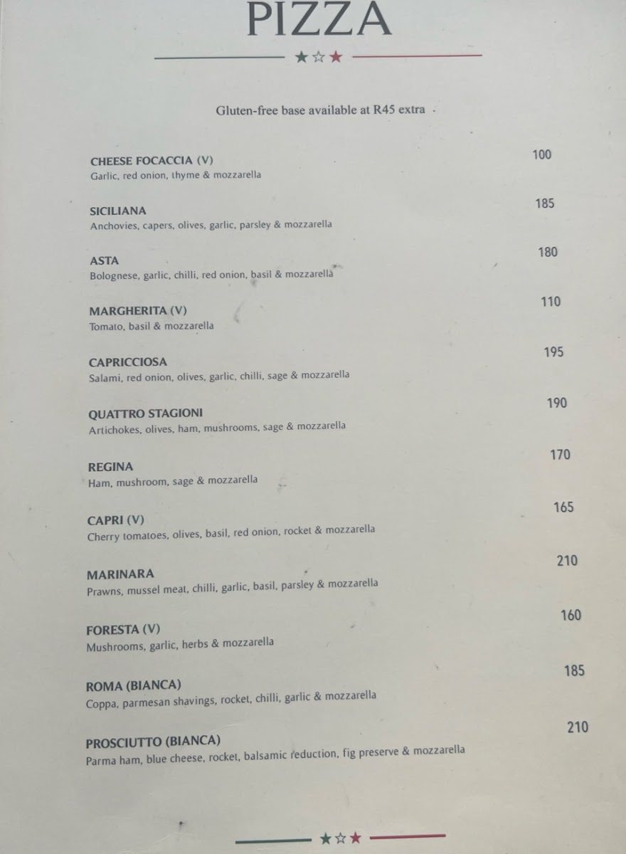 Menu Asta Italian Restaurant-8