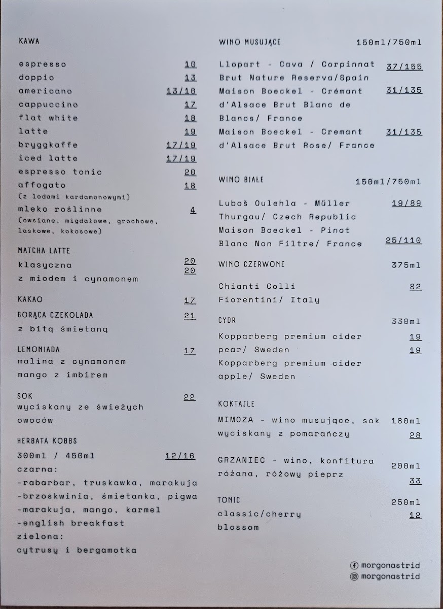 Menu Astrid-7