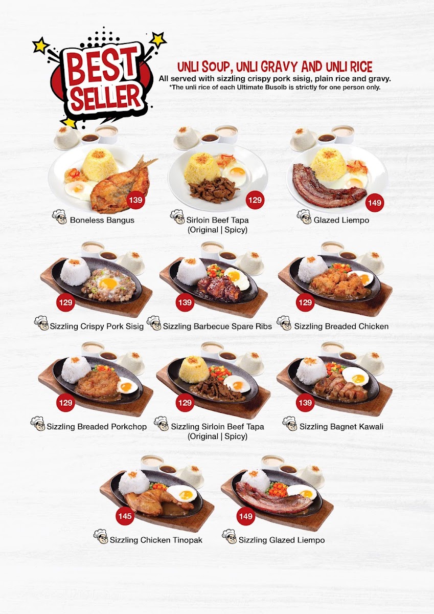 Menu Asyong's Sizzling And Tapsi House-2