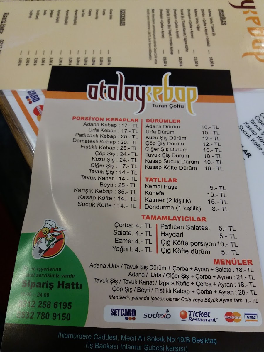 Menu Atalay Kebap-1