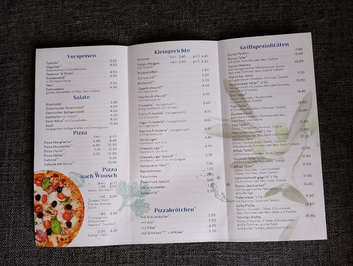 Menu Athos-Grill Düsseldorf-1