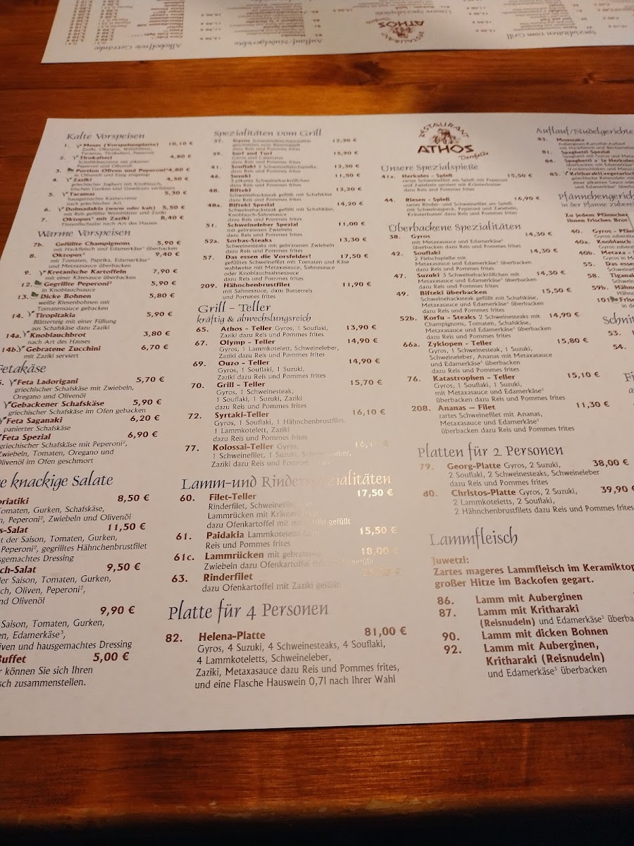 Menu Athos-7
