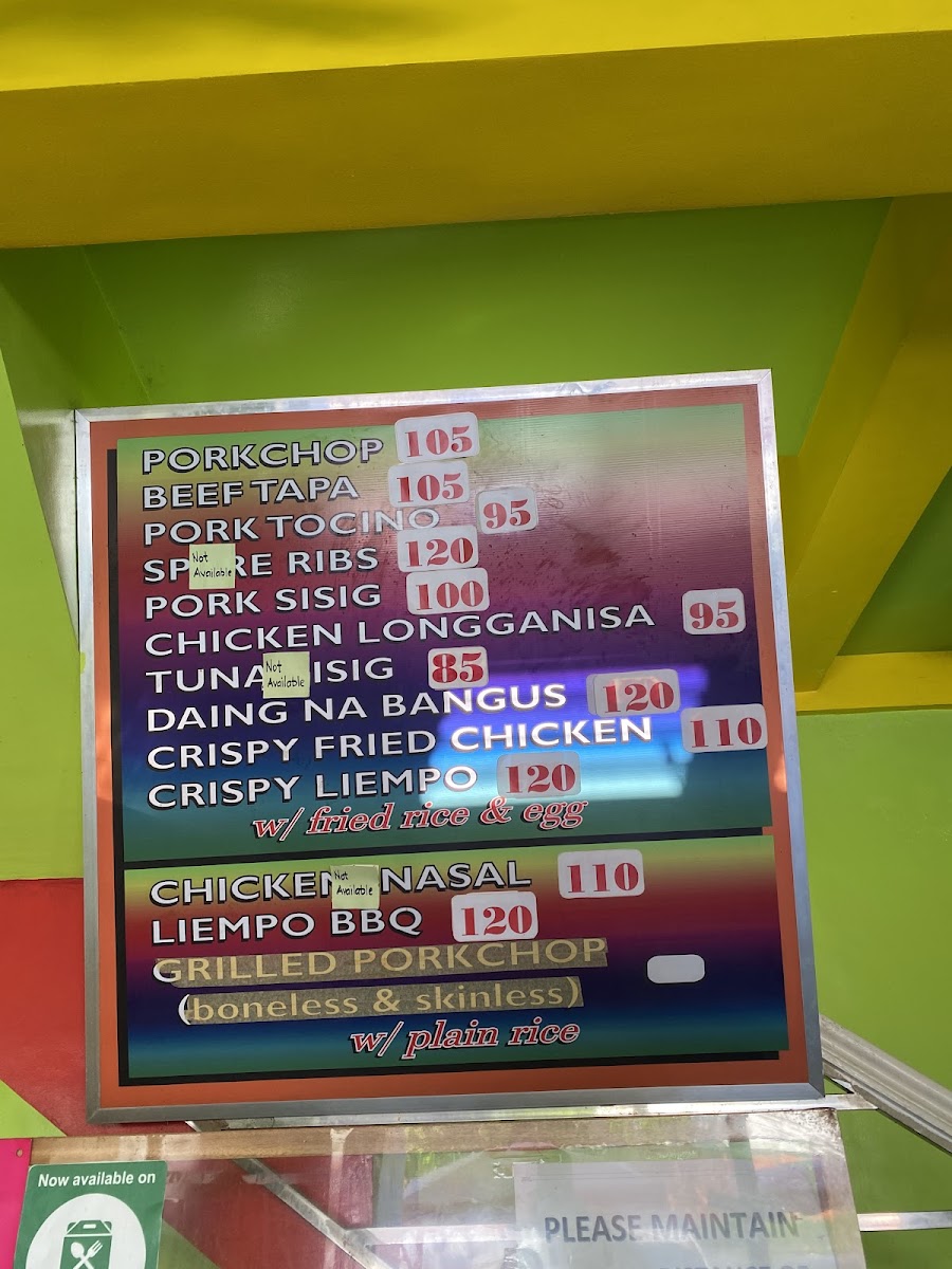 Menu Atoy's Porkchop - South Hampton-1