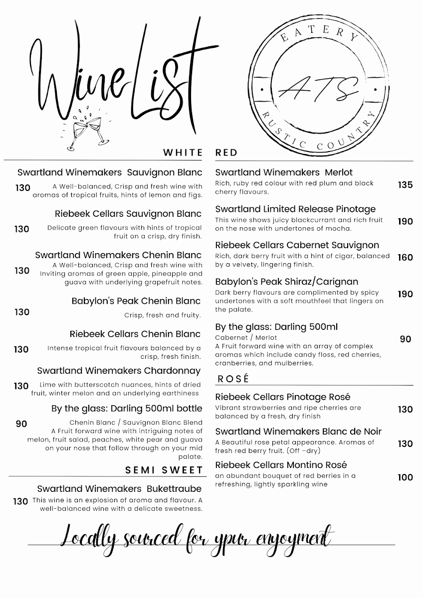 Menu Ats Eatery & Bar-1