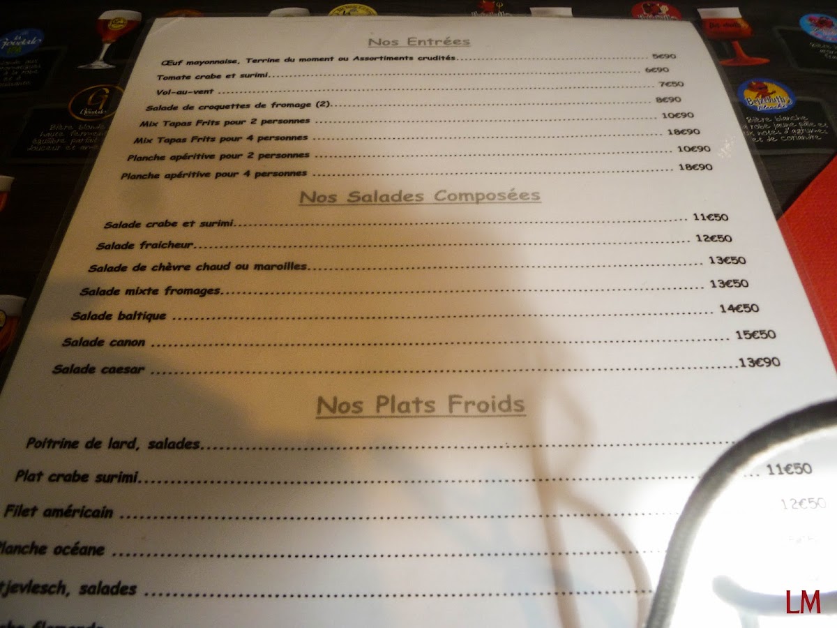 Menu Au Canon D'or-5