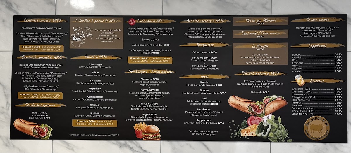 Menu Au Cochon D'or-2