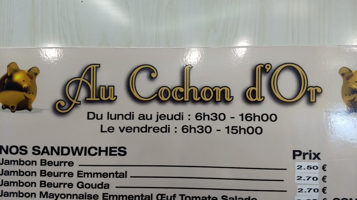 Menu Au Cochon D'or-5