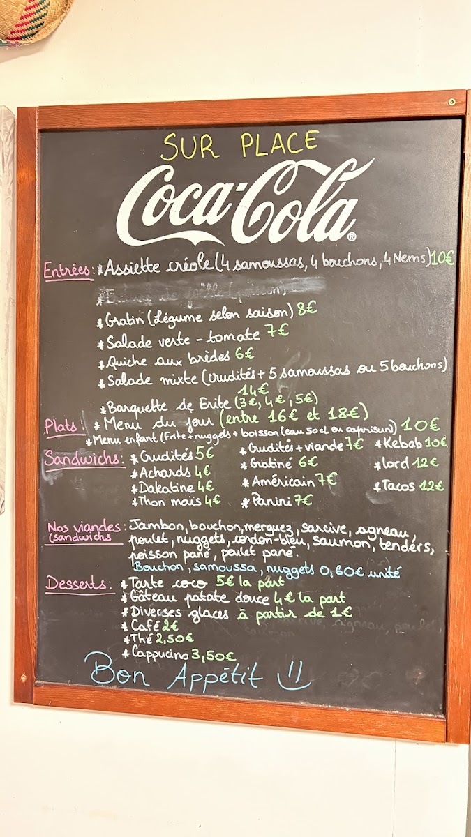 Menu Au Coeur De Grand Ilet Chez Tania-2