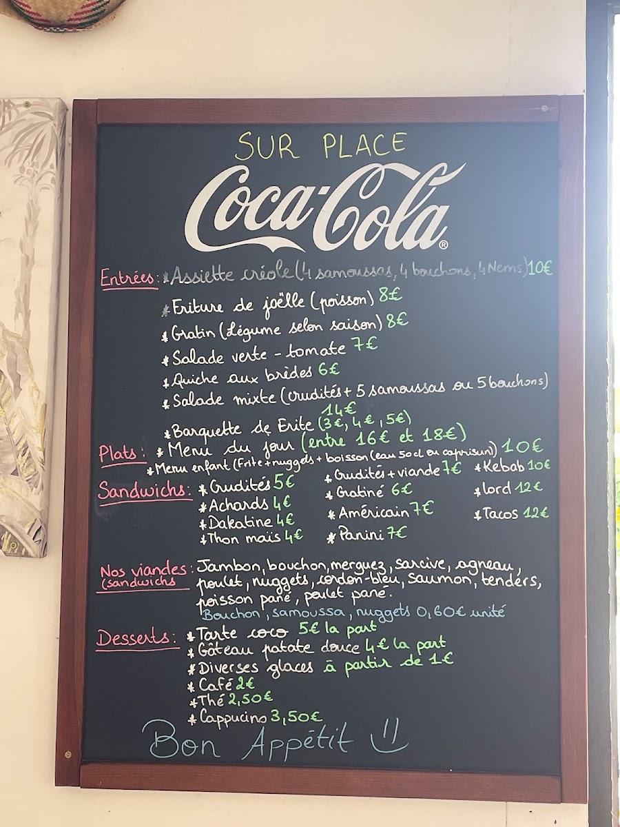 Menu Au Coeur De Grand Ilet Chez Tania-3