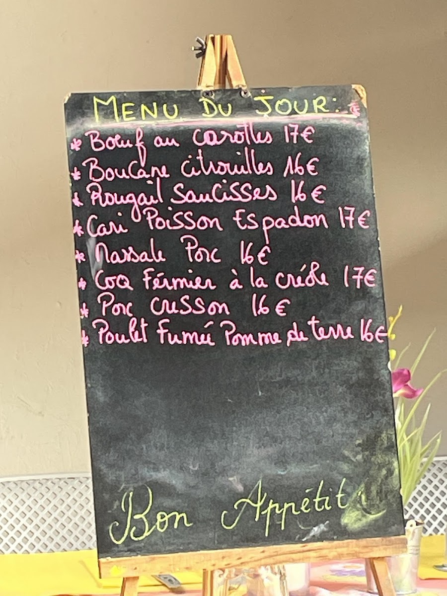 Menu Au Coeur De Grand Ilet Chez Tania-4