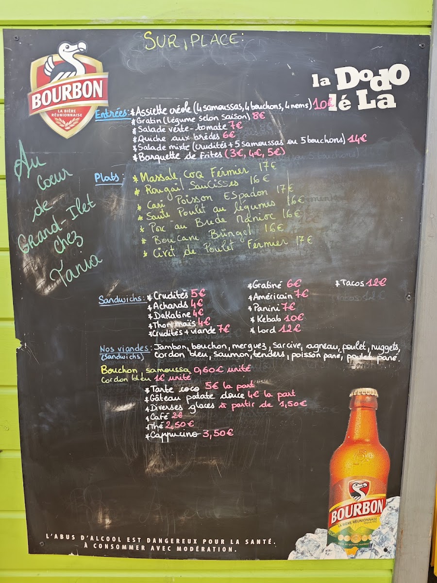 Menu Au Coeur De Grand Ilet Chez Tania-5
