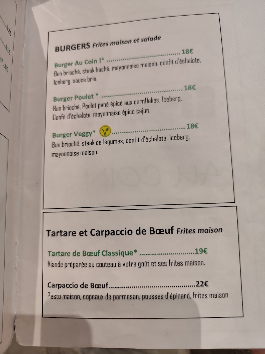 Menu Au Coin ! Bistrot-Bar Chic Ermont-2