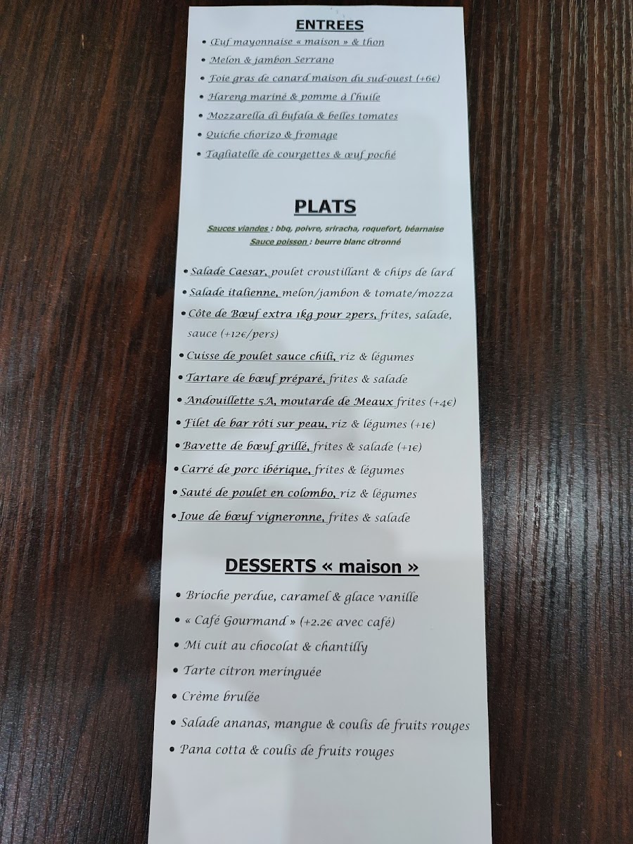 Menu Au Comptoir Des Artistes-7