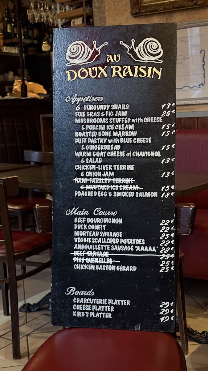 Menu Au Doux Raisin-2