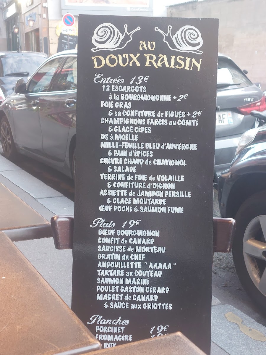 Menu Au Doux Raisin-7