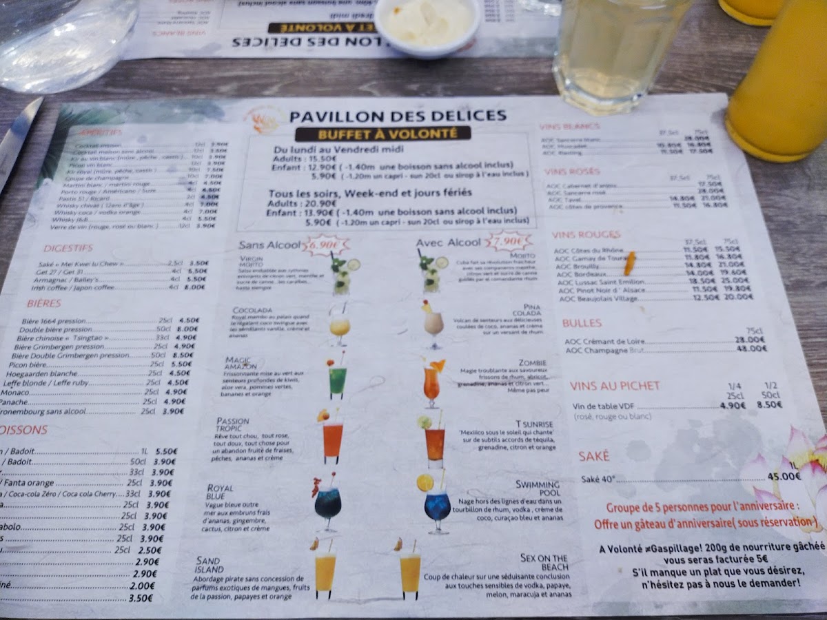Menu Au Pavillon Des Delices-2