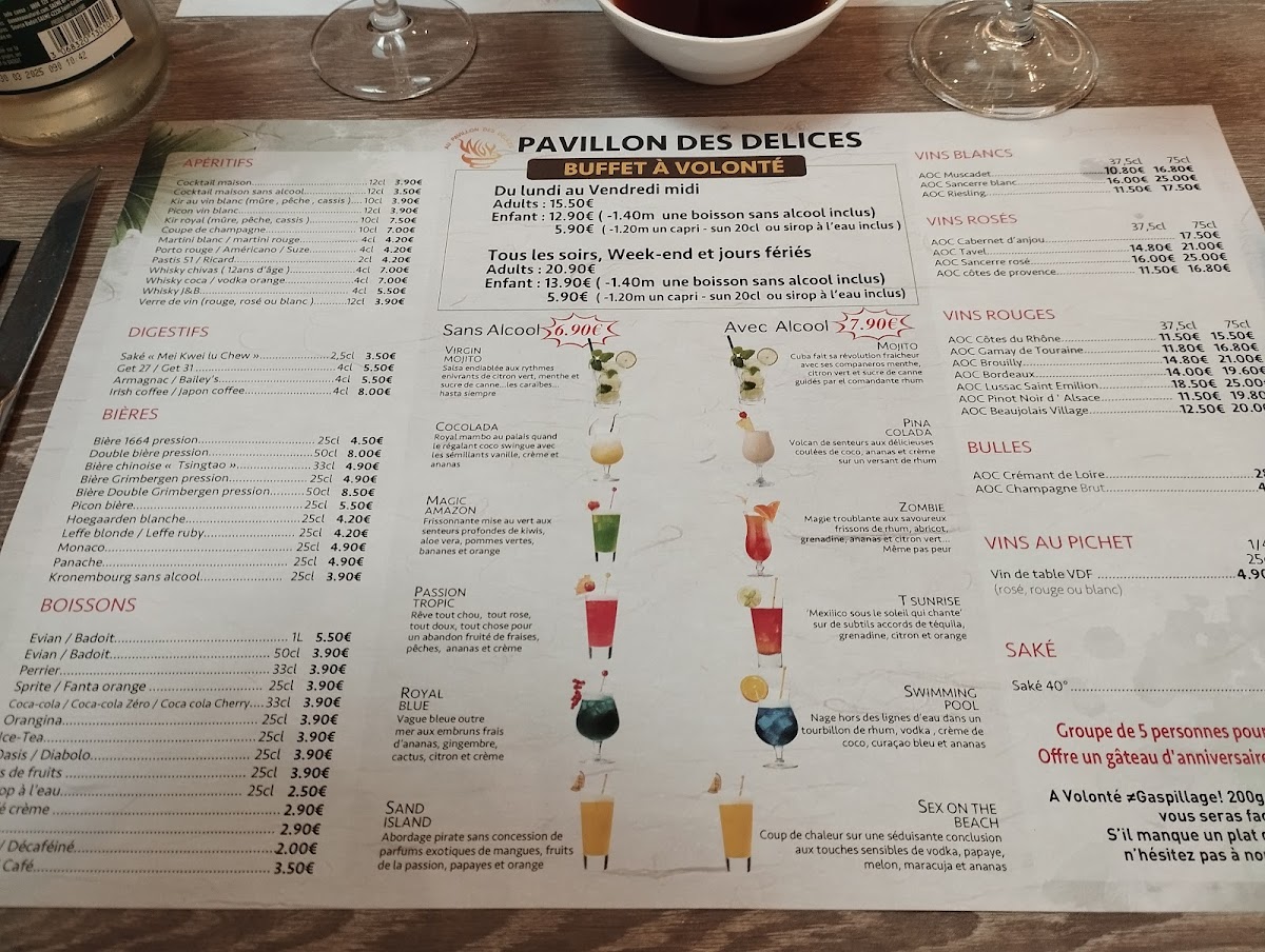 Menu Au Pavillon Des Delices-5