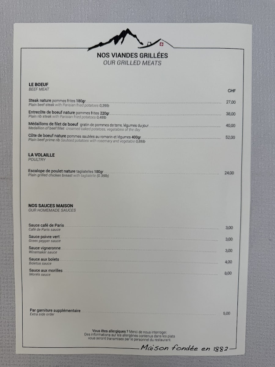 Menu Au Petit Chalet-8