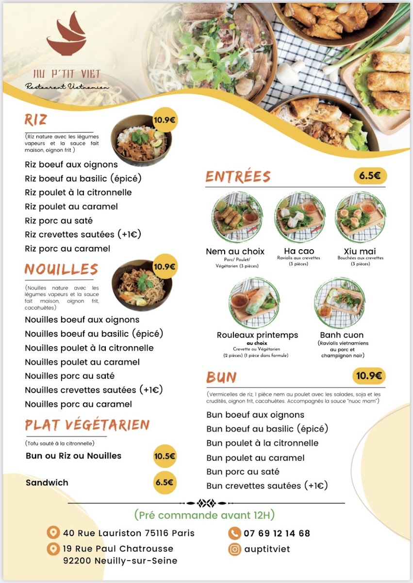 Menu Au P’Tit Viet Neuilly-Sur-Seine-6