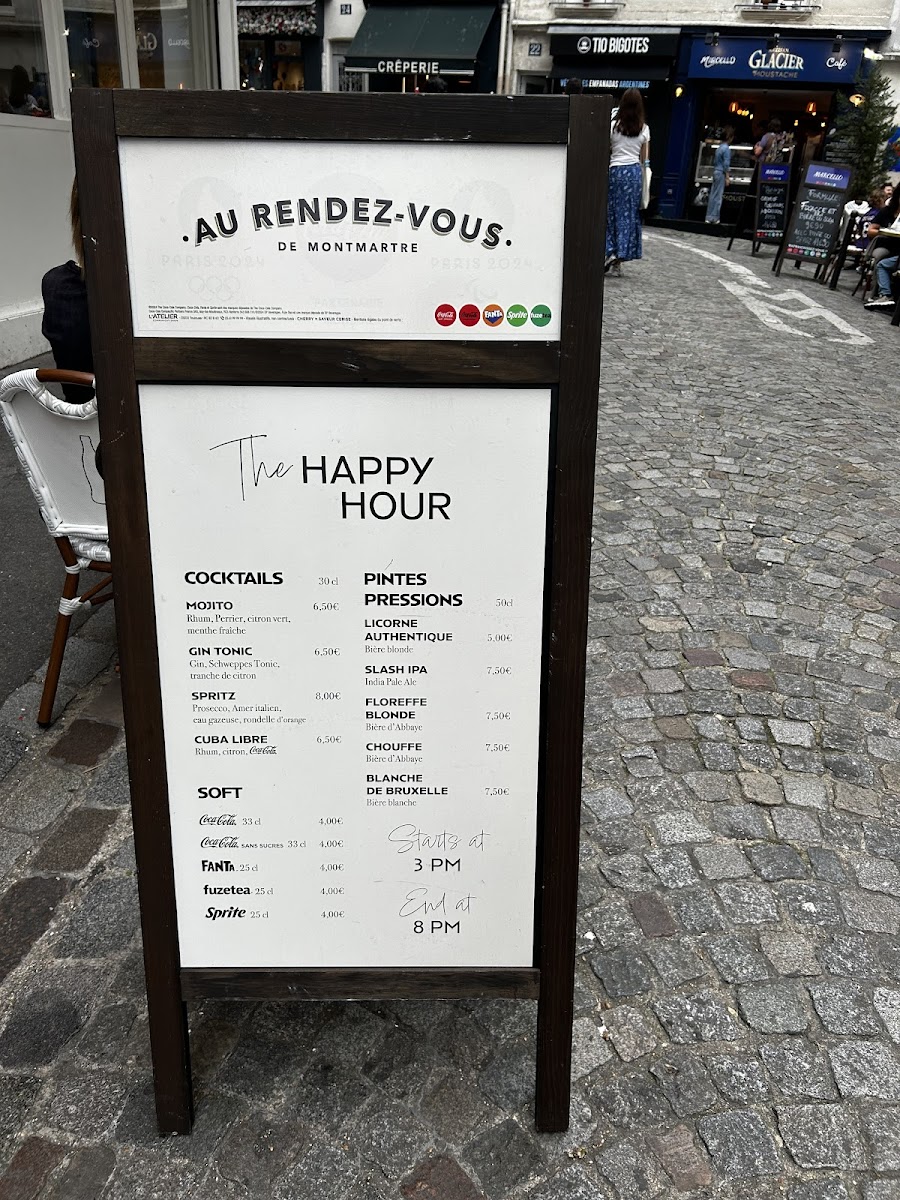 Menu Au Rendez-Vous De Montmartre-4