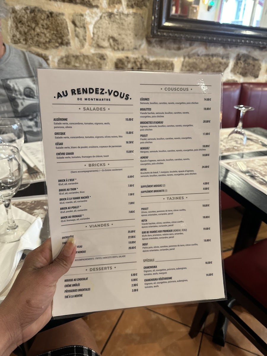 Menu Au Rendez-Vous De Montmartre-6