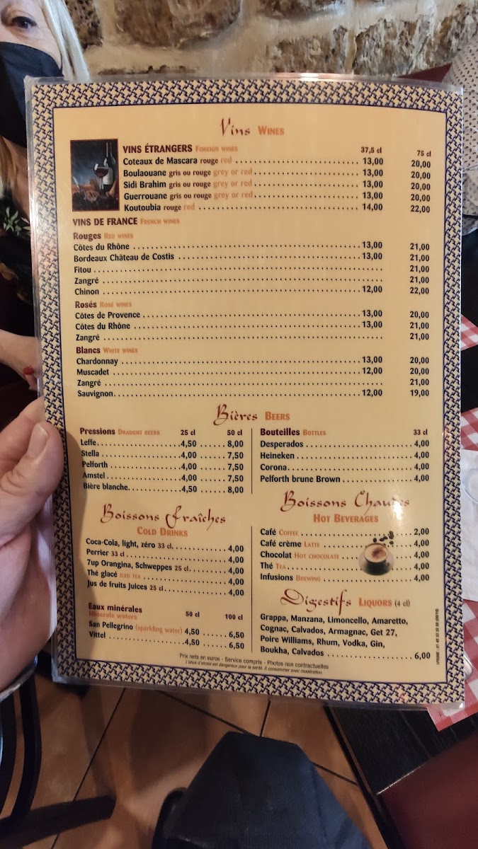 Menu Au Rendez-Vous De Montmartre-8