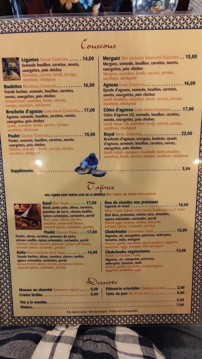 Menu Au Rendez-Vous De Montmartre-9
