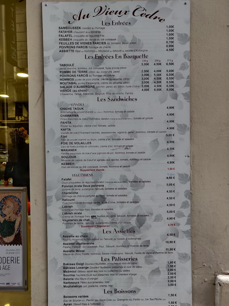Menu Au Vieux Cèdre-4