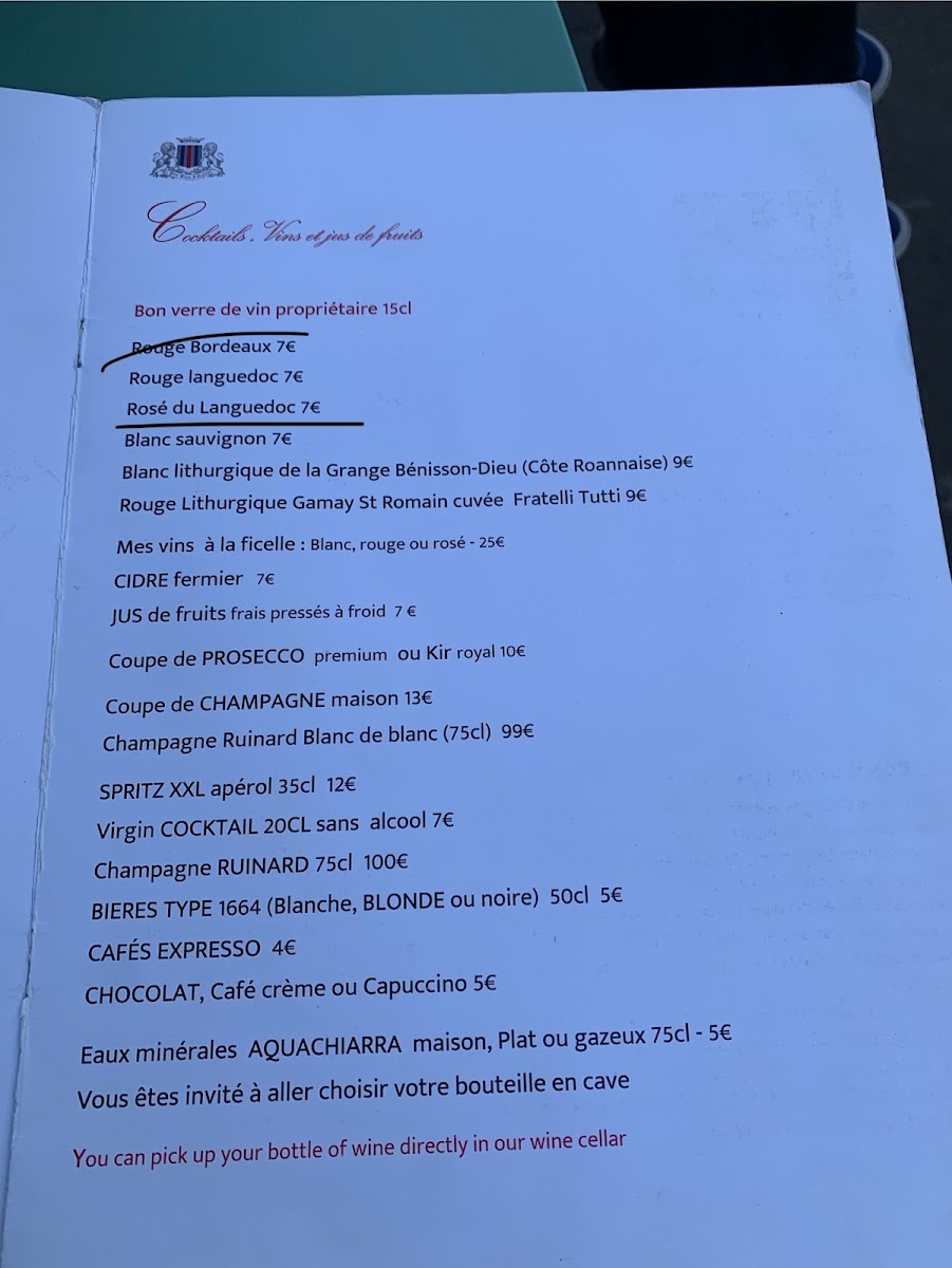 Menu Au Vieux Paris D'arcole-6