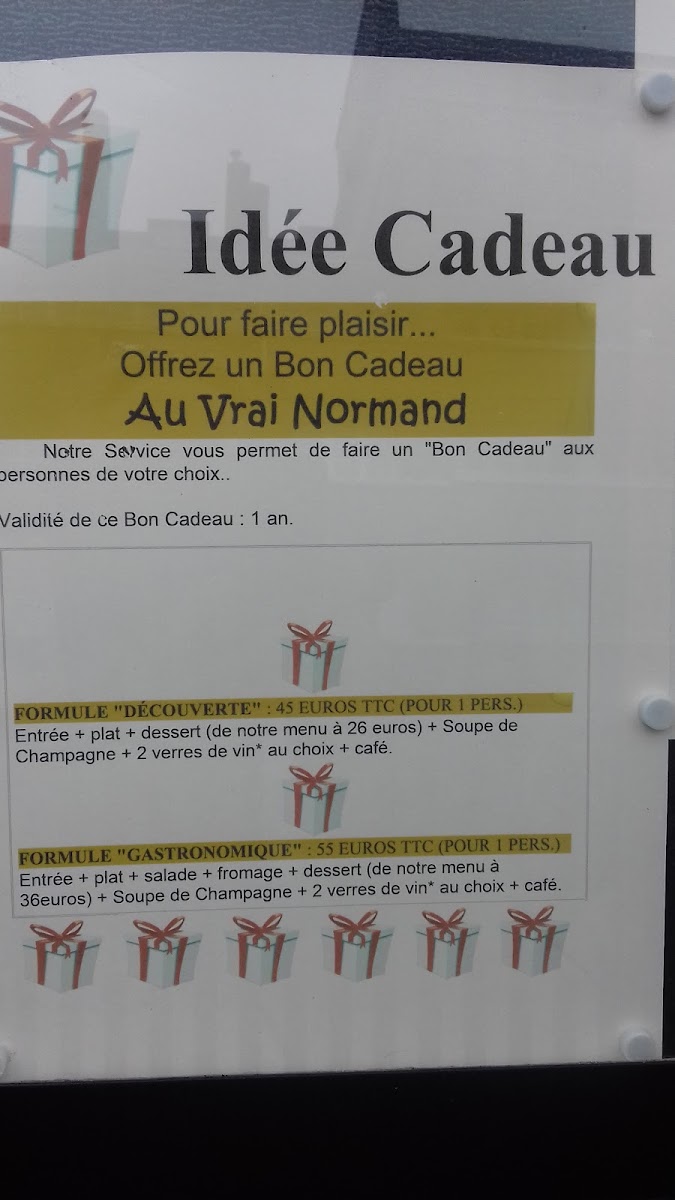 Menu Au Vrai Normand Vire-4
