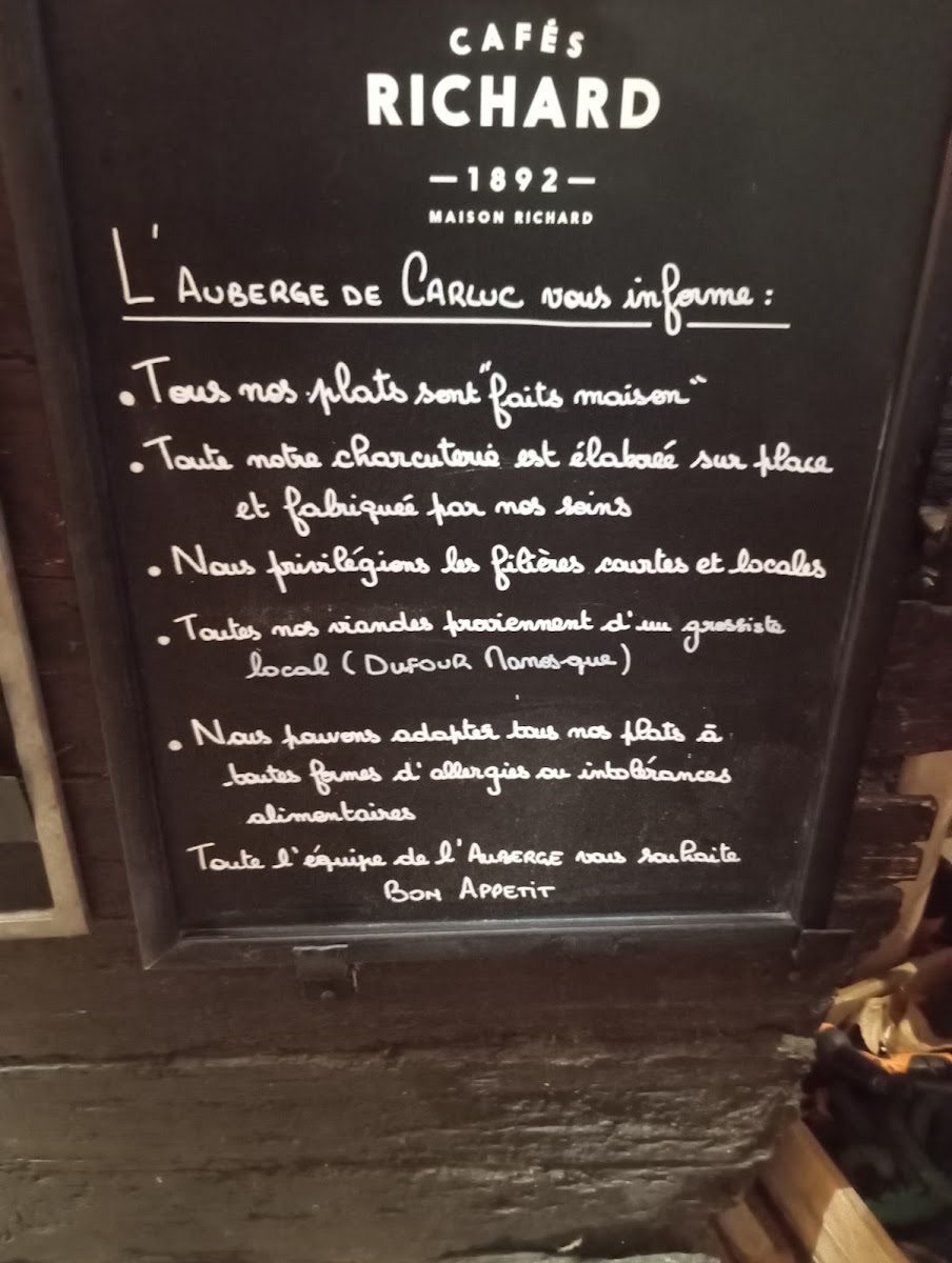 Menu Auberge De Carluc-5