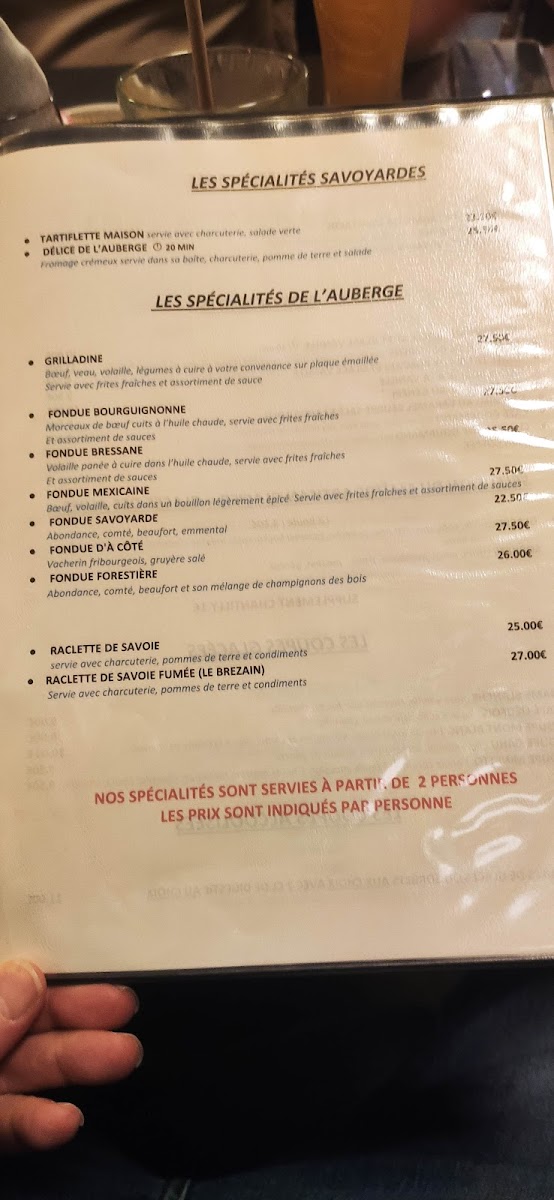 Menu Auberge De Collonges-10