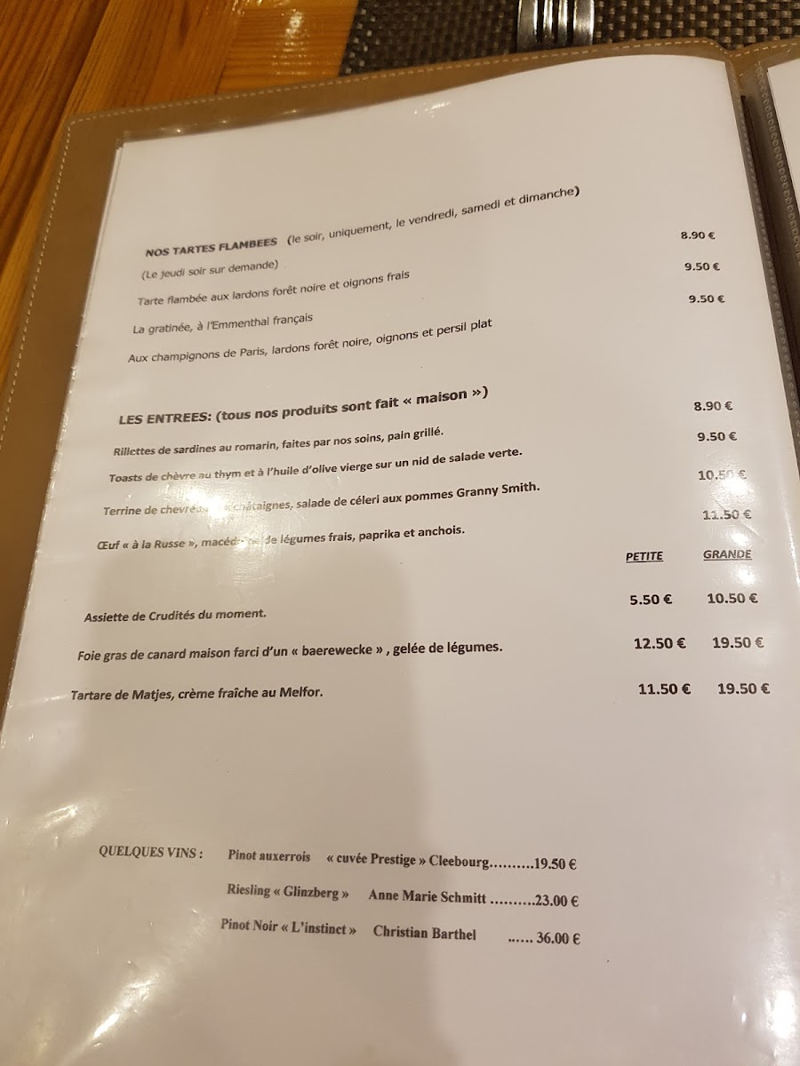Menu Auberge De La Chapelle-2