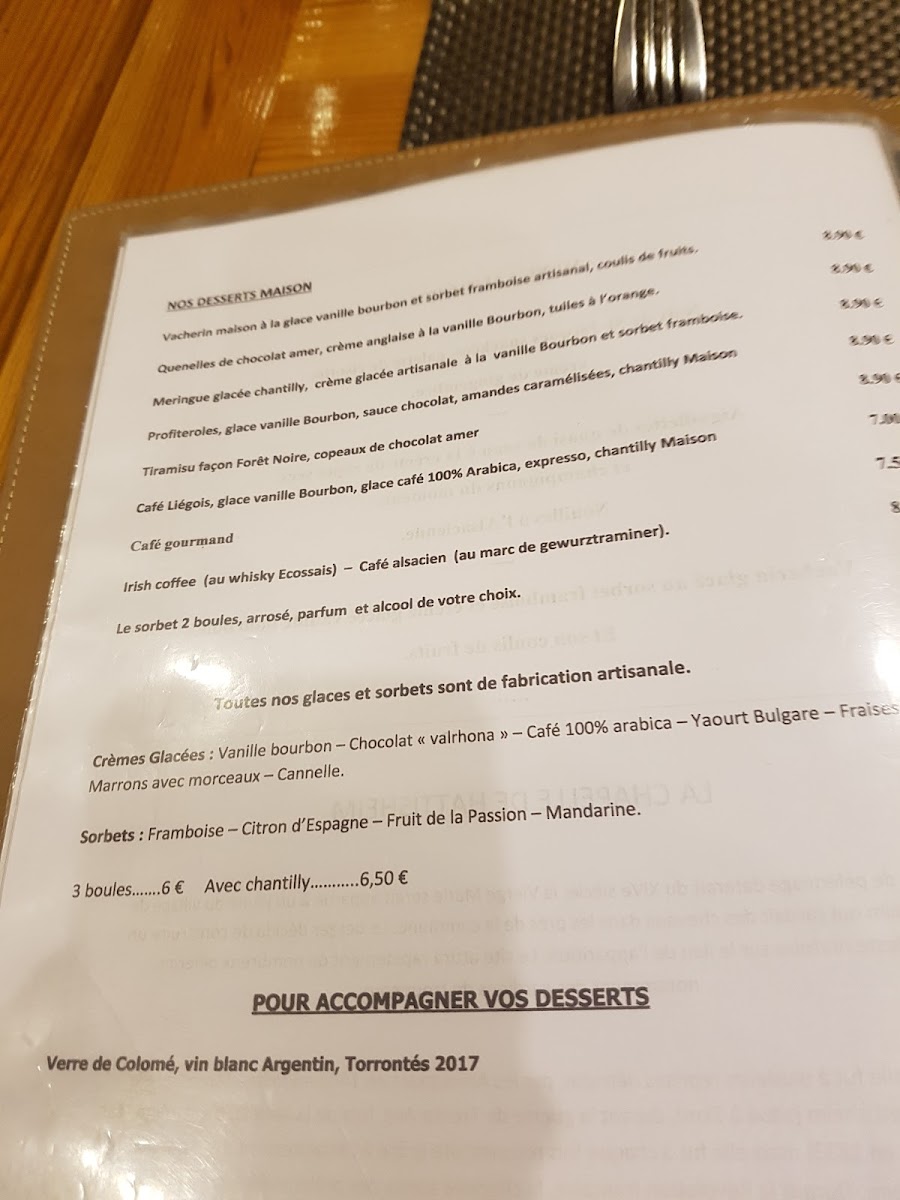 Menu Auberge De La Chapelle-3