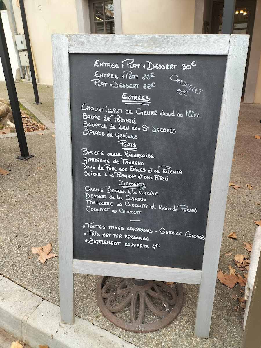 Menu Auberge De La Clamoux-1