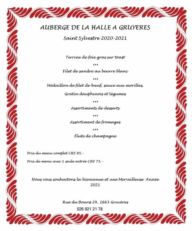 Menu Auberge De La Halle-3