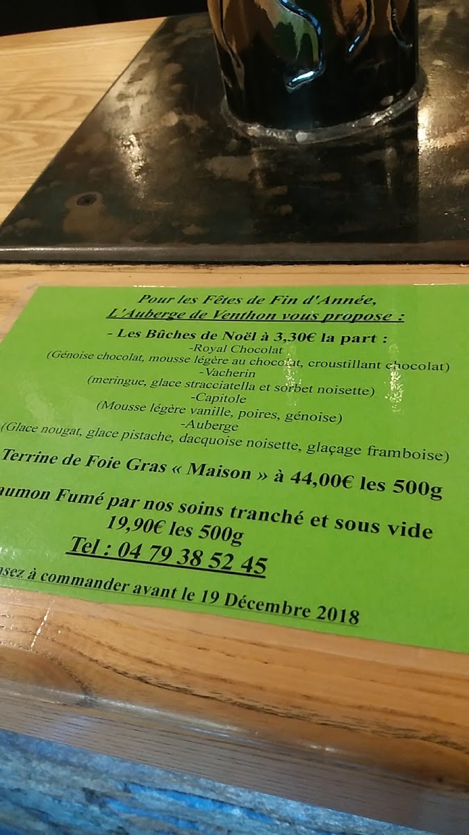 Menu Auberge De Venthon-4