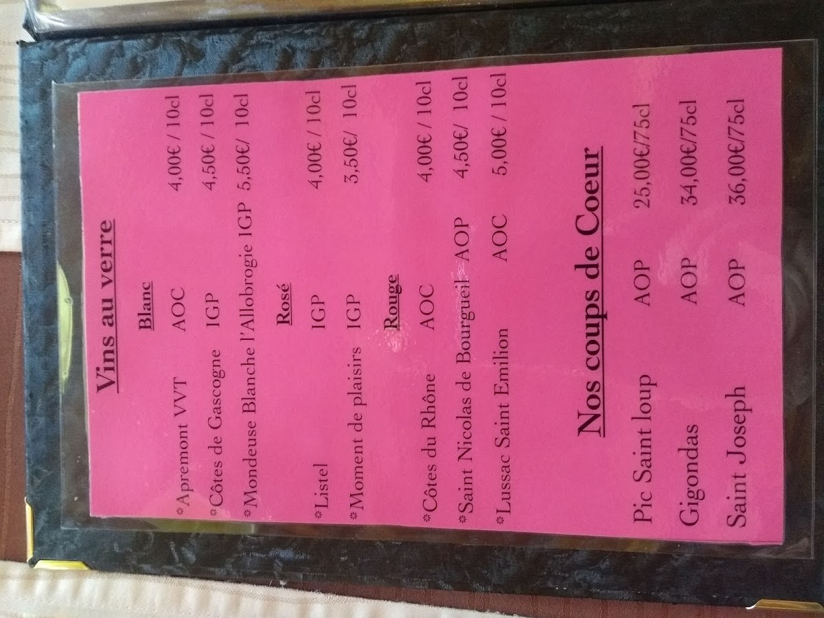 Menu Auberge De Venthon-7